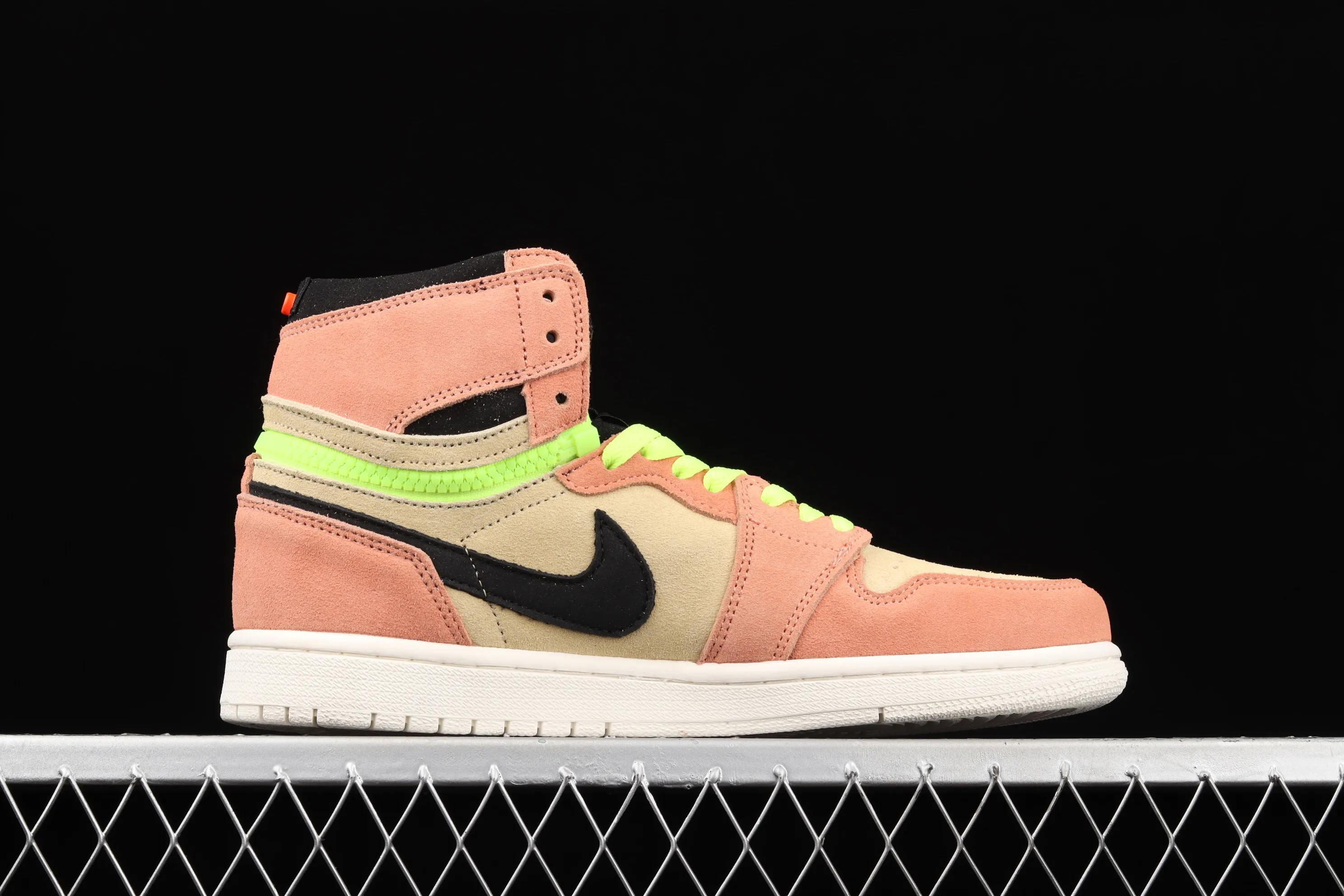 All categories Air Jordan Jordan series basketball shoes Air Jordan 1 High Z version Air Jordan 1 Switch "Orange" AJ1 Joe 1 orange zipper high-top cultural basketball shoes CW6576-800